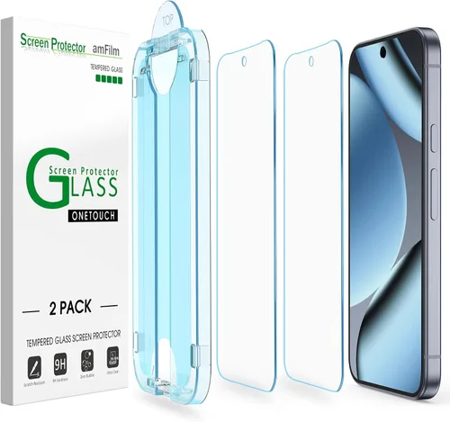 Vista 10 de amFilm Auto-Alineación OneTouch para Google Pixel 9 Pro/Pixel 9 [6.3''] Protector de Pantalla, Instalación de 30 segundos, Sin Burbujas, Compatible