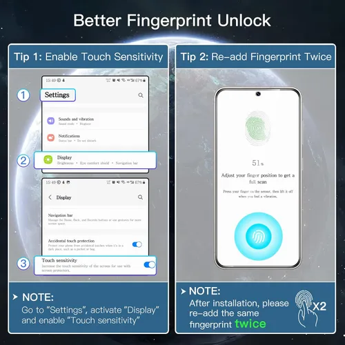 Vista 2 de JETech Protector de Pantalla de Privacidad para Samsung Galaxy S23 5G 6.1 Pulgadas con Protector de Lente de Cámara, Película de Vidrio Templado