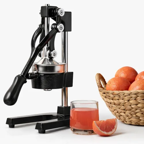 Vista 9 de [Usado] Exprimidor de hierro fundido – Exprimidor manual de servicio pesado fácil de limpiar, exprimidor profesional de cítricos de acero inoxidable