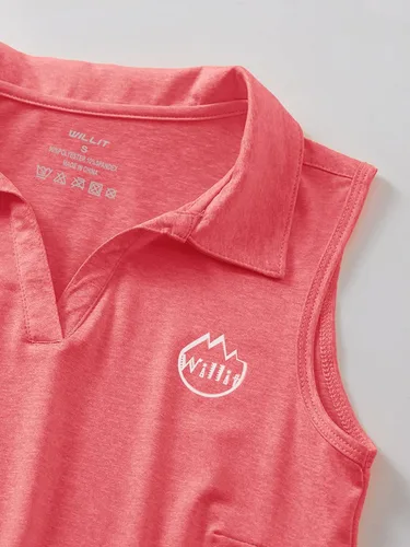 Vista 4 de Willit Polo sin mangas para niñas, polo de golf y tenis, de secado rápido