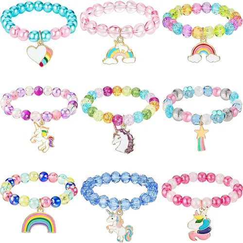 Vista 10 de Hicarer - 9 pulseras de unicornio para niñas, adolescentes, niños