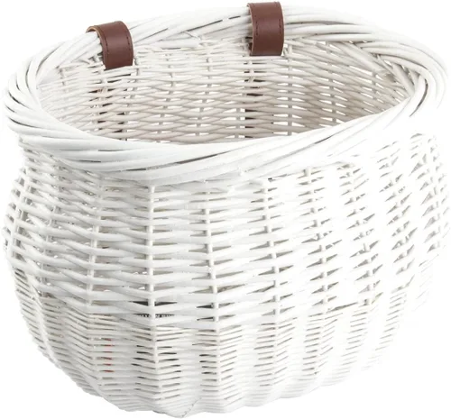 Vista 4 de Sunlite Cesta con correa de Willow Bushel Azul
