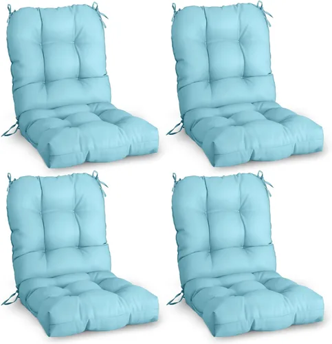Vista 22 de EAGLE PEAK Cojín Acolchado para Silla de Exterior/Interior para Asiento/Respaldo, Juego de 1, 42'' x 21'', Azul Claro
