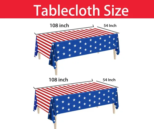 Vista 4 de Suministros de fiesta patriótica, juegos de decoración de fiesta patriótica de bandera americana, platos y servilletas de papel del 4 de julio