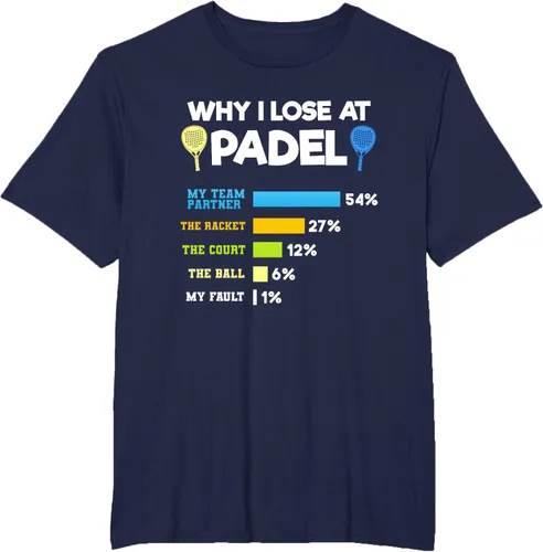 Vista 45 de Camiseta Why I Lose At Padel Answers Not My Fault