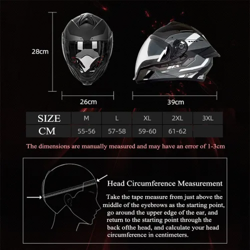 Vista 3 de Cascos de cara completa para hombre, color negro, para motocicleta, Street Bike Racing ATV con visera única, casco ligero retro de motocicleta