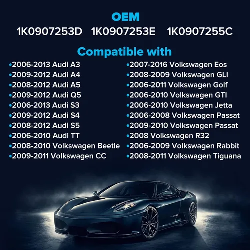 Vista 5 de BDFHYK Sensor de presión de neumático TPMS programado de 315MHz compatible con Audi A3 A4 A5 Q5 S3 S4 S5 TT, VW Beetle CC Eos GLI Golf GTI Jetta