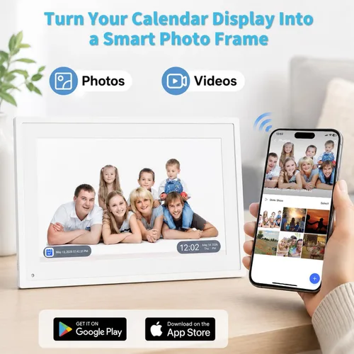 Vista 8 de 10.1 inch Digital Calendar Wall Touch Screen Electronic Calendar – Interactive Smart Family Planner, No Subscription, Chore Chart, Meal Planner
