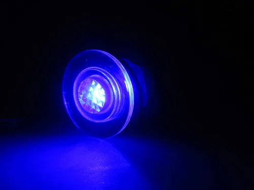 Vista 8 de Pactrade Marine 4 Piezas Bote LED Livewell Botón Redondo Azul Cortesía Luz OEM Impermeable