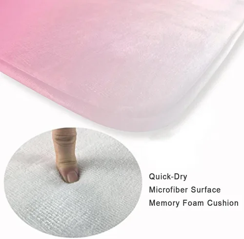 Vista 5 de OOZ Absorbente y antideslizante, adecuado para entradas de interiores y exteriores, remolino dorado de purpurina sobre un tapete de baño de franela