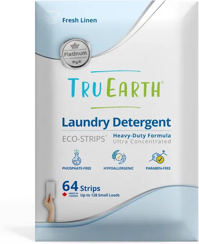 Vista 14 de Tru Earth Platinum – Hojas de detergente para ropa resistentes – hasta 64 cargas (32 unidades), sin fragancia, fórmula de tiras ultraconcentradas