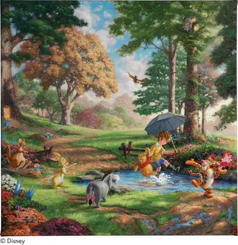 Vista 7 de Thomas Kinkade Estudios Winnie the Pooh I 11 x 14 - Impresión artística (marco negro)