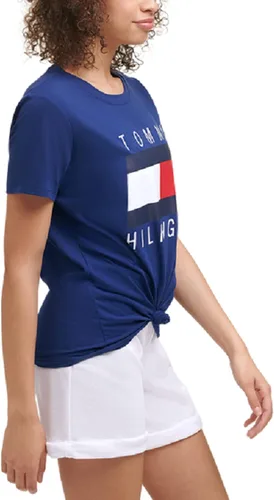 Vista 4 de Tommy Hilfiger Women's Performance T-Shirt Lightweight Cotton Graphic Tees