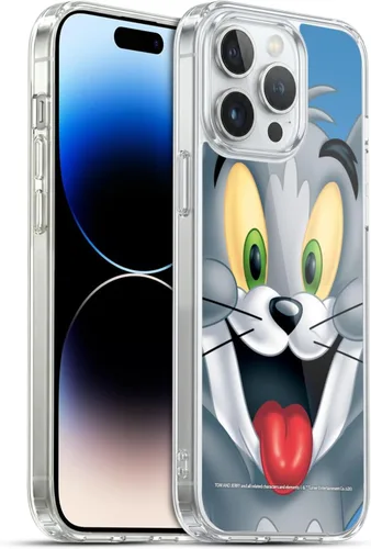 Vista 100 de Head Case Designs Funda de gel de cara completa con licencia oficial de Tom y Jerry Jerry [protección de grado militar] compatible con Apple iPhone