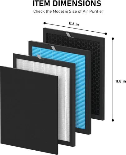Vista 7 de Airmax - Juego de repuesto de filtro HEPA de 10L Pro compatible con purificadores de filtro de aire Okaysou Airmax 10L Pro y Aiibot-A300, sistema