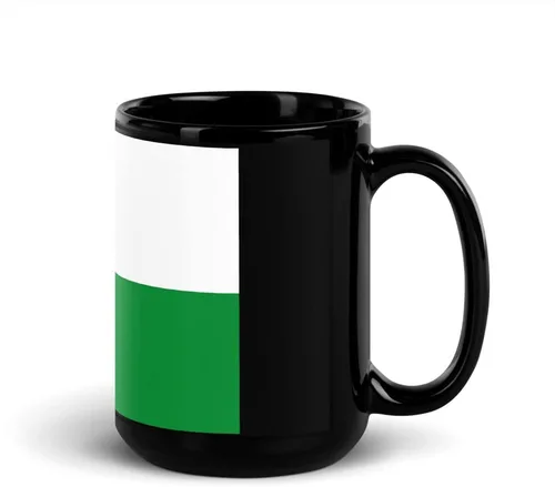 Vista 2 de Bandera de Ocaña Norte de Santander - Taza de café de cerámica negra