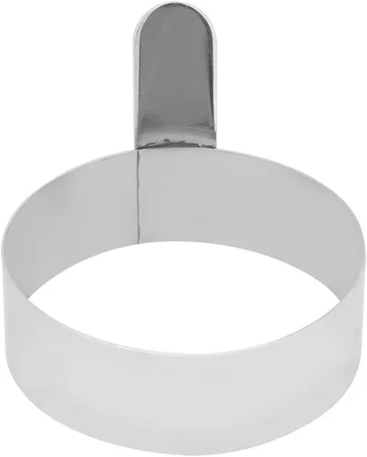 Vista 8 de Anillo redondo de acero inoxidable de 3.5 pulgadas para freír huevos, panqueques, moldes para cocinar para el desayuno