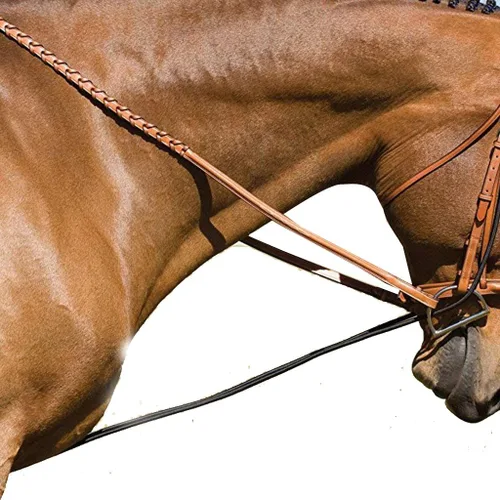 Vista 2 de NEFTF - Cuerda de entrenamiento ajustable ajustable con riendas de caballo de 9.8 pies