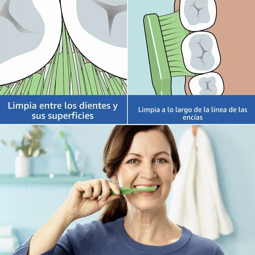 Vista 4 de TEPE Good - Cepillo de dientes de cerdas suaves para adultos y adolescentes, paquete de 1, regular
