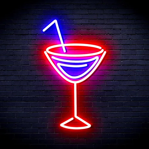 Vista 30 de AdvPro Seco Martini Flex Silicona LED Neon Sign - Azul - st16s32-fnu0207-b
