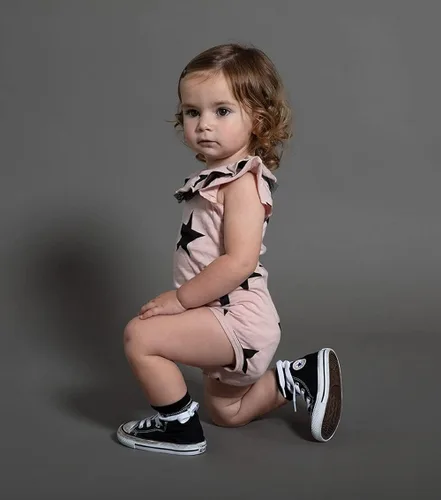 Vista 5 de NUNUNU Enterizo de manga corta para bebé, 100% algodón, unisex para niñas y niños