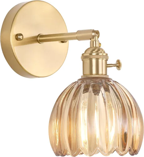 Vista 28 de Shenmoyl Aplique de pared vintage a pilas con bonita pantalla de vidrio de tulipán blanco, inalámbrico, recargable, luz de pared funciona