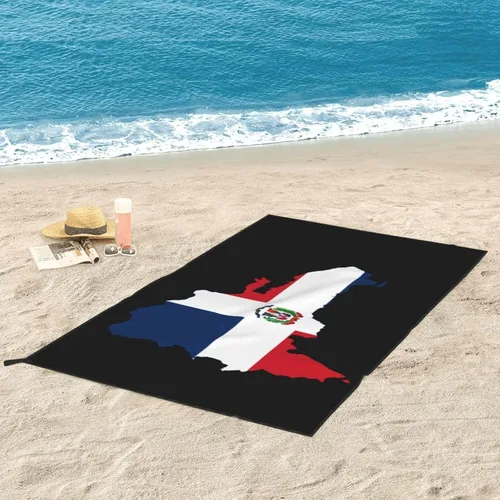 Vista 2 de Toalla de playa de microfibra de gran tamaño, de secado rápido (31.5 x 63 pulgadas), a prueba de arena, absorbente, compacta, manta de playa, toalla