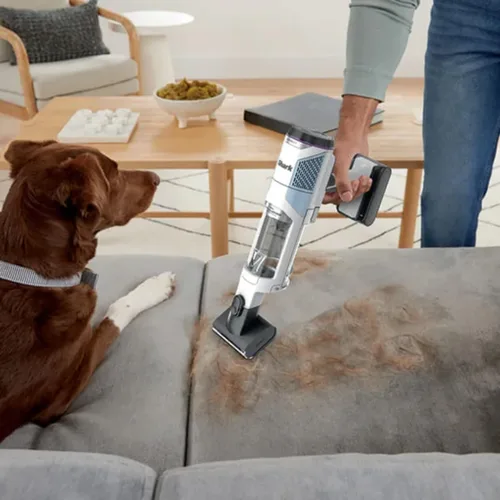 Vista 9 de Shark Sistema de Detección, Limpieza y Vaciado Automático - Aspiradora Inalámbrica Ligera con Filtro HEPA, Accesorio Manual Portátil, Herramienta