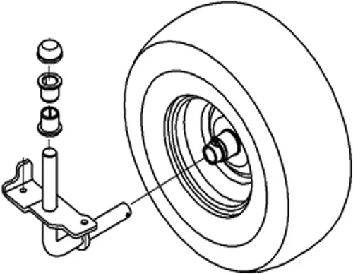 Vista 2 de HD Switch 726-0341 741-0660A 926-0341 Kit de reconstrucción de bujes de husillo de dirección compatible con Troy-Bilt MTD Craftsman White Yard-Man