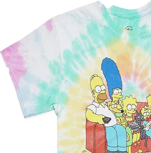 Vista 7 de The Simpsons Camiseta clásica Bart Simpson Homer Bart Lisa Tee Tie Dye