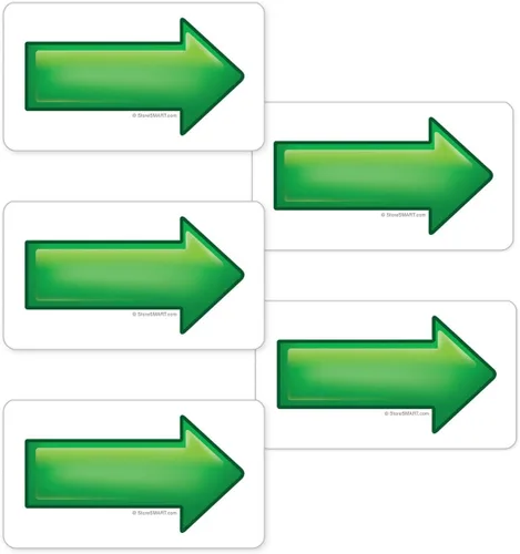 Vista 5 de StoreSMART - Imanes de flecha - Negro - Paquete de 10 - 2 pulgadas x 3.5 pulgadas - ARROW2X3-BK-10