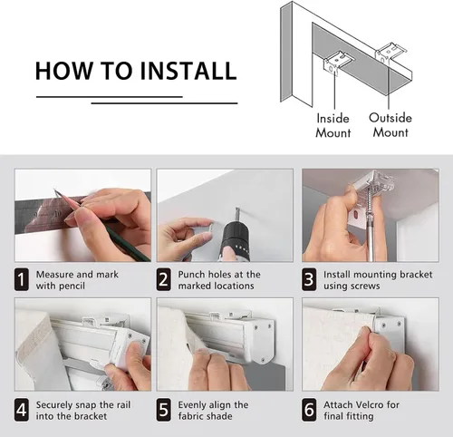 Vista 7 de Persianas romanas sin cuerda para ventanas, persianas opacas para el hogar, persianas romanas de tela personalizadas para oscurecer la habitación