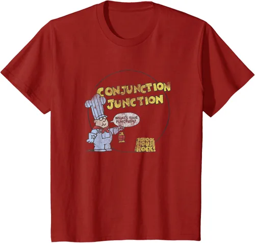 Vista 32 de Schoolhouse Rock Conjunction Junction Conductor Retro TV Camiseta Asfalto