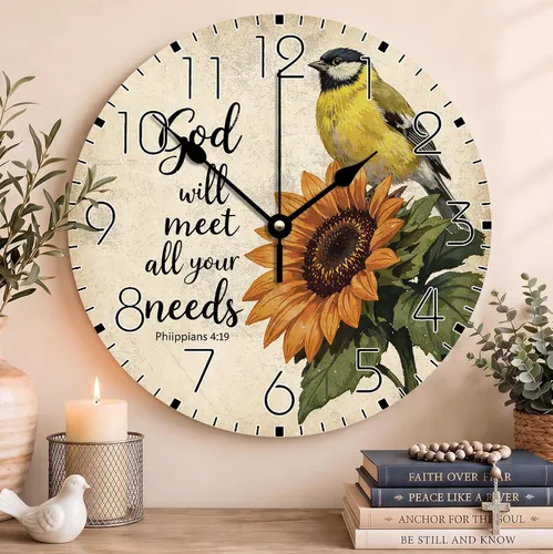 Vista 50 de Reloj con versículo bíblico con citas de Jesús, relojes de 0929Regalos Cristianos (2)