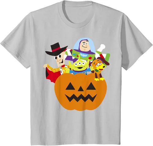Vista 18 de Disney Pixar Toy Story - Camiseta de calabaza de Halloween, Negro