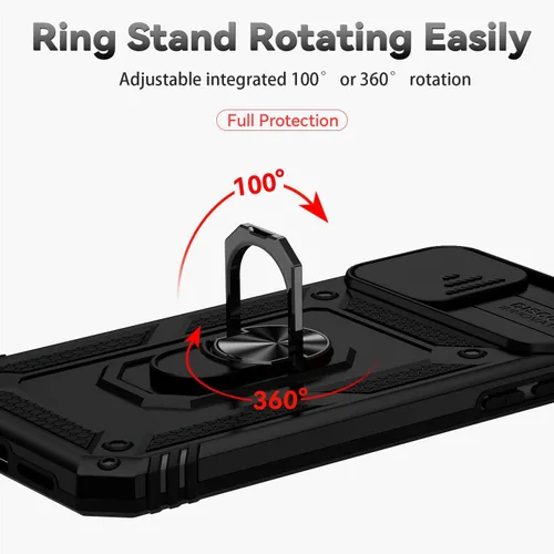 Vista 6 de Funda para iPhone XR con cubierta para lente de cámara, protector de pantalla HD, doble capa [protección contra caídas de grado militar de 15 pies]