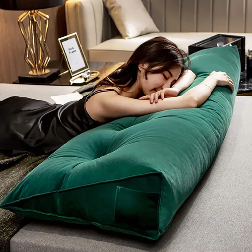 Vista 5 de Almohada de cuña de cama para cabecero,Almohada triangular grande para cabecero,Almohadas de sofá cama para lectura,Almohada larga de terciopelo