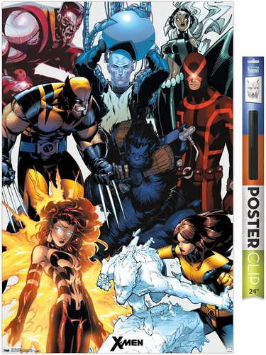 Vista 18 de Trends International Marvel Comics - The X-Men - Collage Wall Poster, 14.725" x 22.375", Barnwood Framed Version Versión enmarcada Barnwood