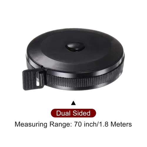 Vista 3 de HARFINGTON Cinta métrica retráctil redonda de 4.9 ft/60 pulgadas, tamaño de bolsillo para medidas de cuerpo, tela, costura y manualidades