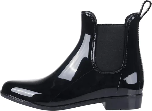 Vista 2 de Evshine - Botas de lluvia cortas para mujer, botas de lluvia de Chelsea ligeras, botas de goma impermeables