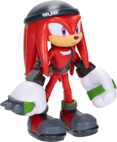 Vista 3 de Sonic The Hedgehog Prime Knuckles de 5 pulgadas - Figura de acción de New Yoke City con 13 puntos de articulación. A partir de 3 años