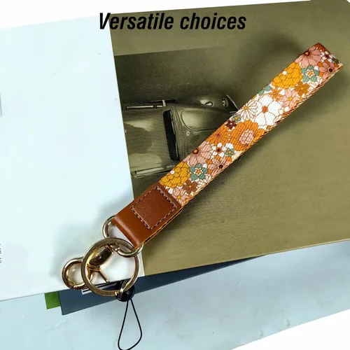 Vista 5 de Insaizom Llavero con cordón de muñeca estético hippie, lindo y bohemio para mujer