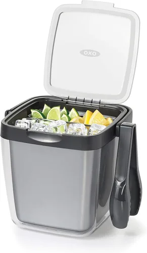 Vista 3 de OXO Good Grips - Cubo de hielo con pinzas, cuchara y bandeja para adornar
