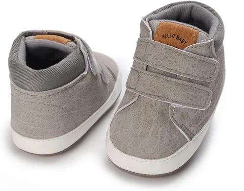 Vista 31 de COSANKIM Zapatos deportivos para bebé niño y niña, zapatos de tobillo altos, antideslizantes, suela suave, zapatos de cuna para niños pequeños