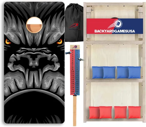 Vista 13 de CornholeGamesUSA Pro - Juego de tablas de Cornhole Fabricado en Estados Unidos Abedul báltico 3/4 Sin rebote Patas triples gruesas Dos