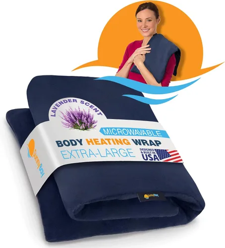 Vista 11 de SunnyBay Almohadilla de calentamiento para microondas con lavanda, almohadilla microondas pesada para todo el cuerpo, paquete húmedo caliente o frío