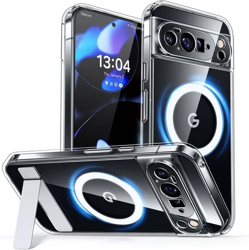 Vista 37 de CANSHN Funda magnética para Google Pixel 9 Pro XL (6.8 pulgadas), mejorada [protección completa de la cámara] [compatible con Magsafe]