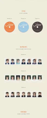 Vista 3 de SF9 Sequecne 13 Mini álbum Versión de claridad CD+80p Folleto+1p ID Foto+1ea pegatina+1p unidad PhotoCard+1p Selfie PhotoCard+seguimiento sellado