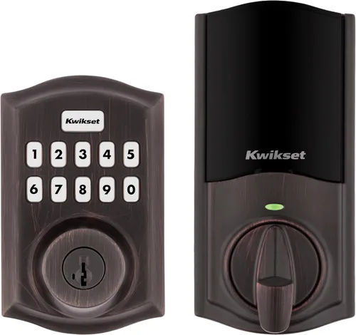 Vista 11 de Kwikset Home Connect 620 - Cerradura inteligente de pestillo con tecnología Z-Wave, funciona con Ring Alarm, Samsung SmartThings y más, requiere