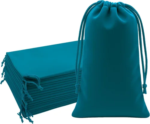 Vista 36 de Mandala Crafts Bolsas de terciopelo negro con cordón de 14 x 14 pulgadas, 10 bolsas grandes de terciopelo con cordón a granel para regalos de fiesta